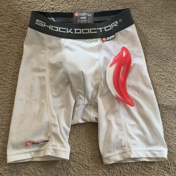 SHOCK DOCTOR MEN HOCKEY CORE COMPRESSION SHORT JOCK STRAP HARD CUP POCKET BRIEFS - Picture 4 of 6